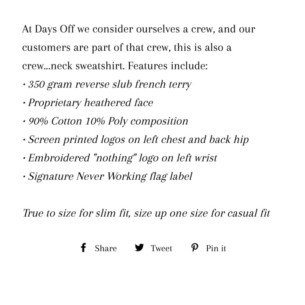 Days Off Desmond Crewneck Essex Blue - Picture 8 of 9